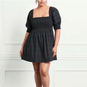 Hill House Blackwatch Tartan Athena Nap Dress Sz L NWOT